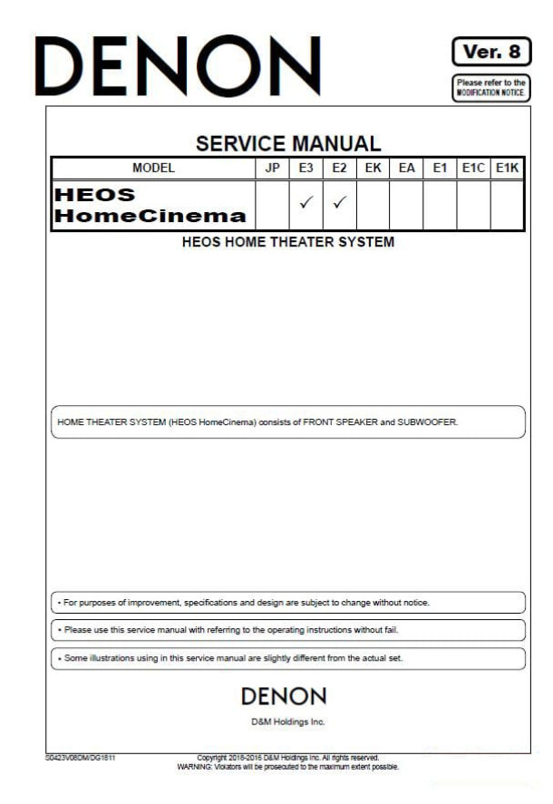 HEOS HomeCinema Ver.8
